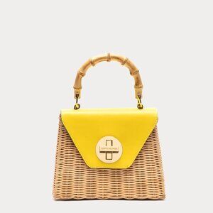 Frances Valentine Mini Midge Basket in Yellow